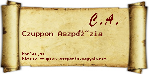 Czuppon Aszpázia névjegykártya
